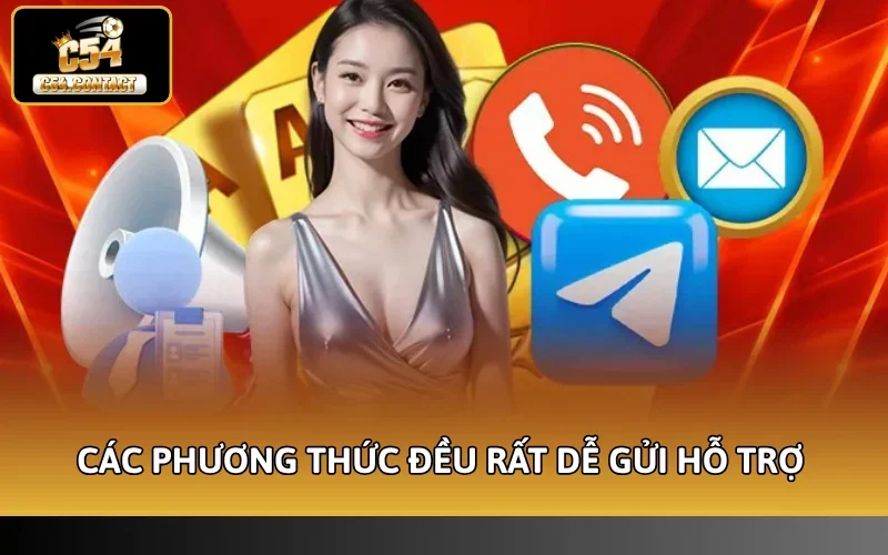 Cách Gửi Yêu Cầu Hỗ Trợ Đến C54 Thuận Tiện, Dễ Dàng 3 Các phương thức đều rất dễ gửi hỗ trợ